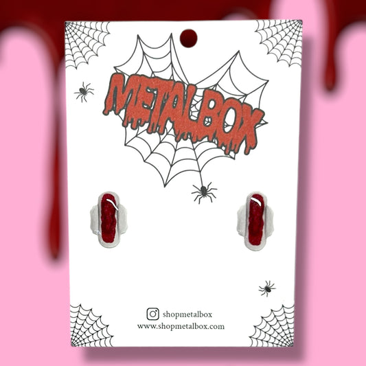 Heavy flow bloody maxi pad feminine health period positive resin stud earrings