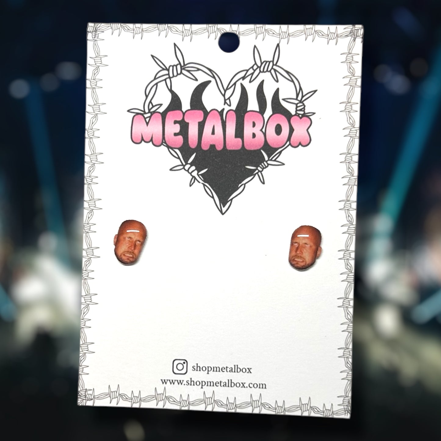 Meshuggah Jens Kidman resin stud earrings
