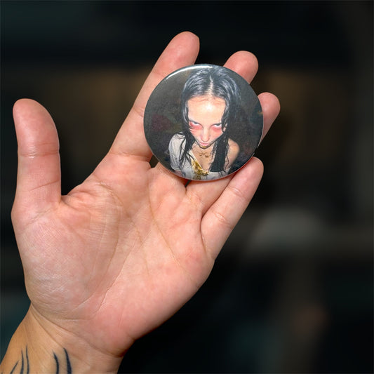 Vomit Nikki BTS Horror Pinback Button