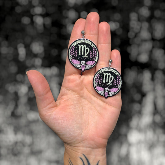 Virgo Zodiac Sign Statement Earrings