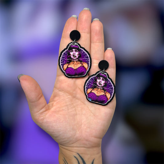 Frankenhooker Horror Statement Earrings