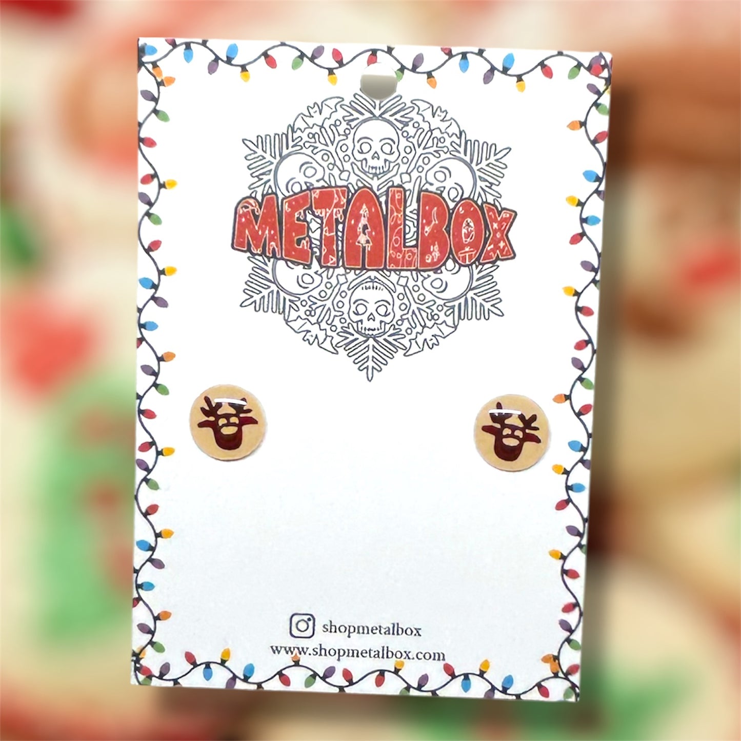 Christmas Reindeer Cookie Studs