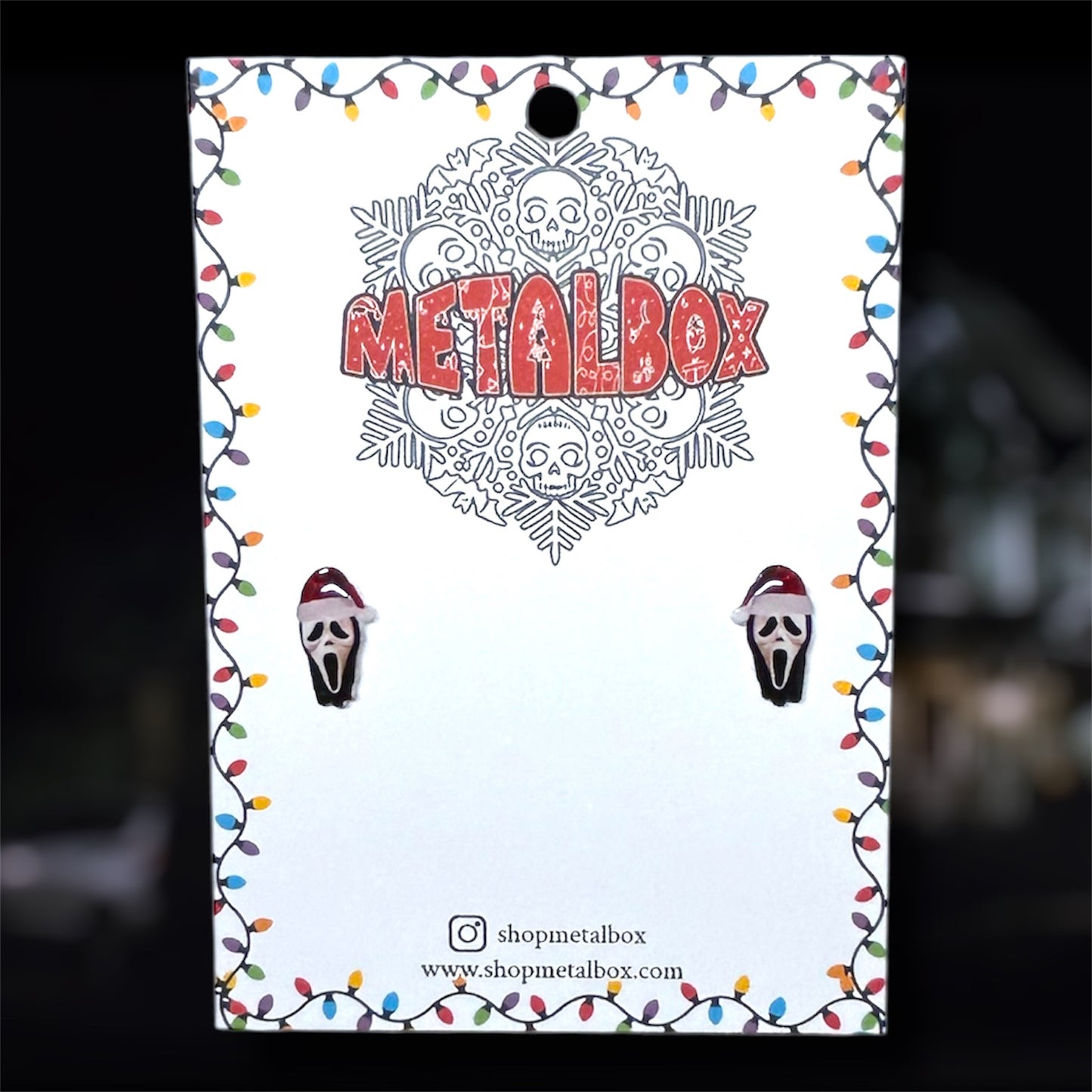 Santa Hat Ghostface Studs