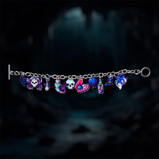 Dark mermaid scary ocean oddities charm bracelet
