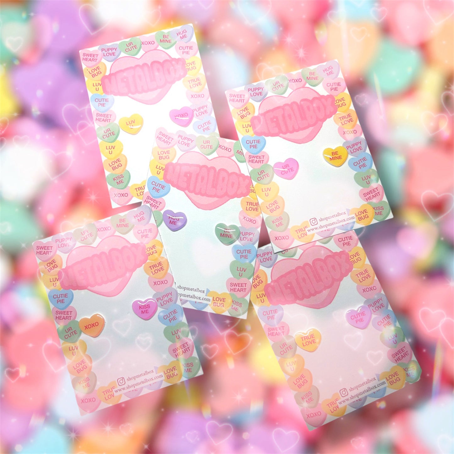 Conversation Hearts Studs