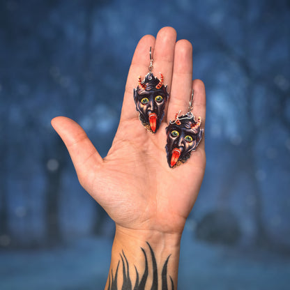 Krampus Creepmas Statement Earrings