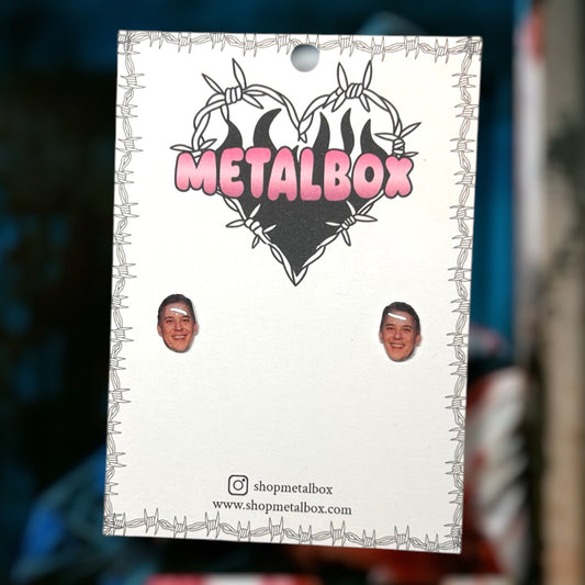 David Howard Thornton face resin stud earrings