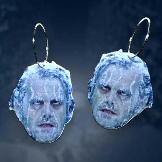 The Shining frozen Jack Torrance Overlook Hotel maze resin statement earrings