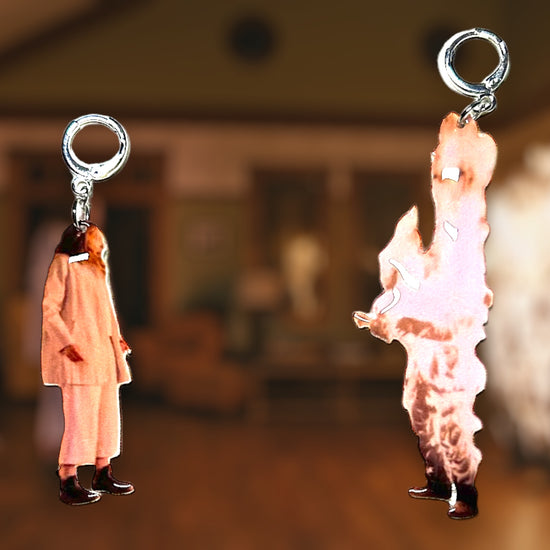 Hereditary-inspired fiery Steve resin statement earrings