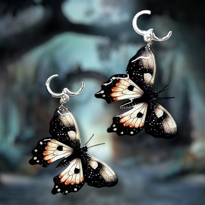 Moth resin statement earrings