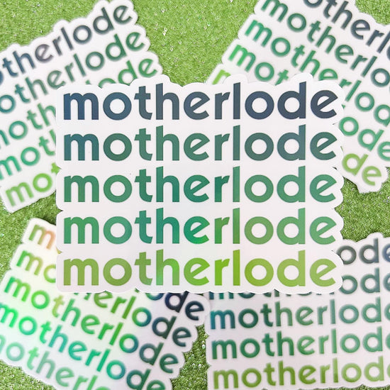 The Sims-inspired Motherlode holographic ombre vinyl sticker