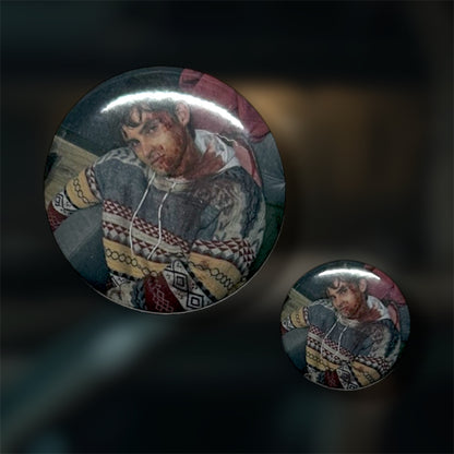 Bloody Bear BTS Horror Pinback Button
