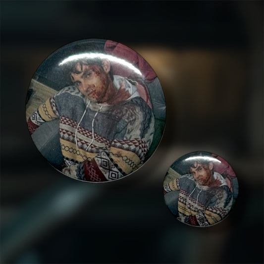 Bloody Bear BTS Horror Pinback Button