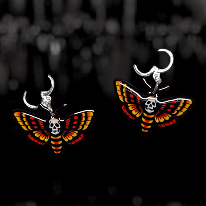 Death Moth Statement Earrings