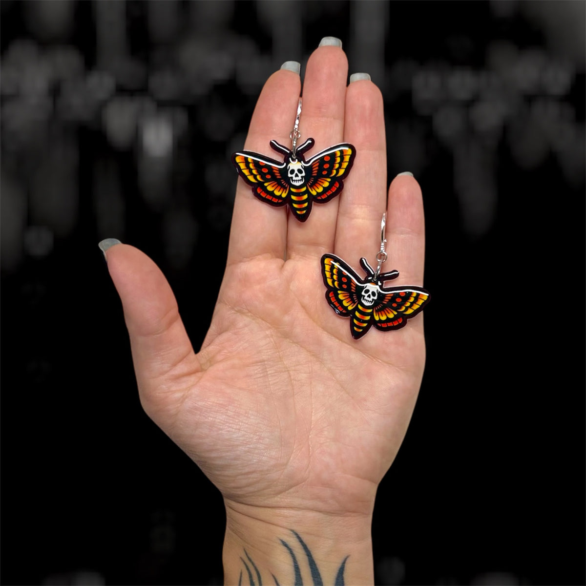 Death Moth Statement Earrings