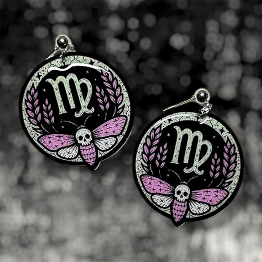 Virgo Zodiac Sign Statement Earrings