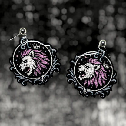 Leo Zodiac Sign Statement Earrings