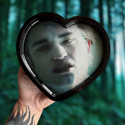 Twilight-inspired sparkly Edward Cullen TITSOAK resin trinket dish being held