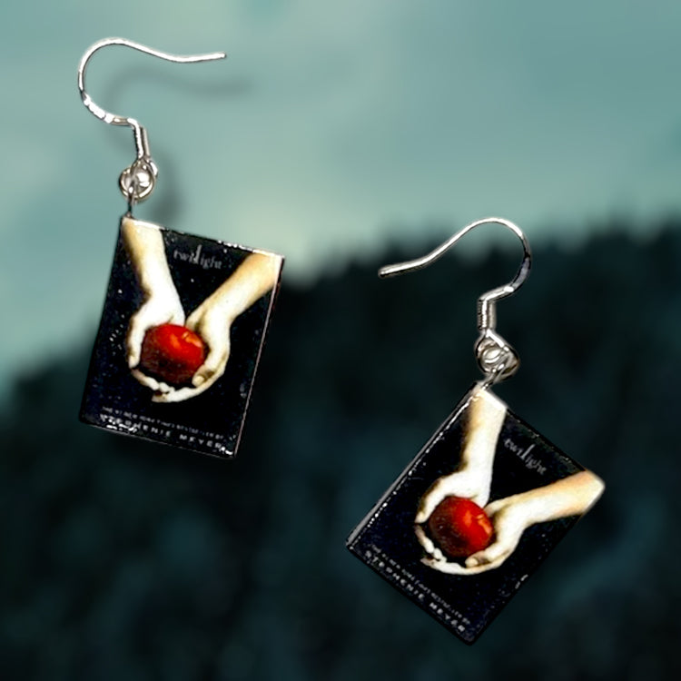 Twilight miniature book dangle earrings