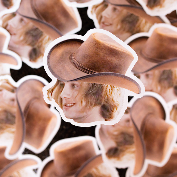 Twilight Jasper Hale cowboy hat vinyl sticker