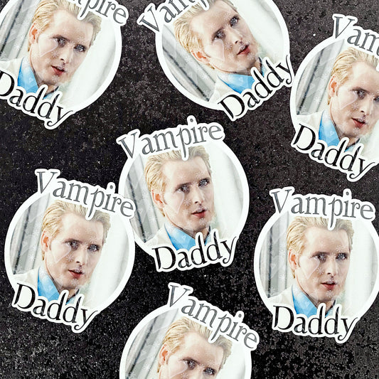 Twilight-inspired Vampire Daddy Carlisle holographic hearts vinyl sticker