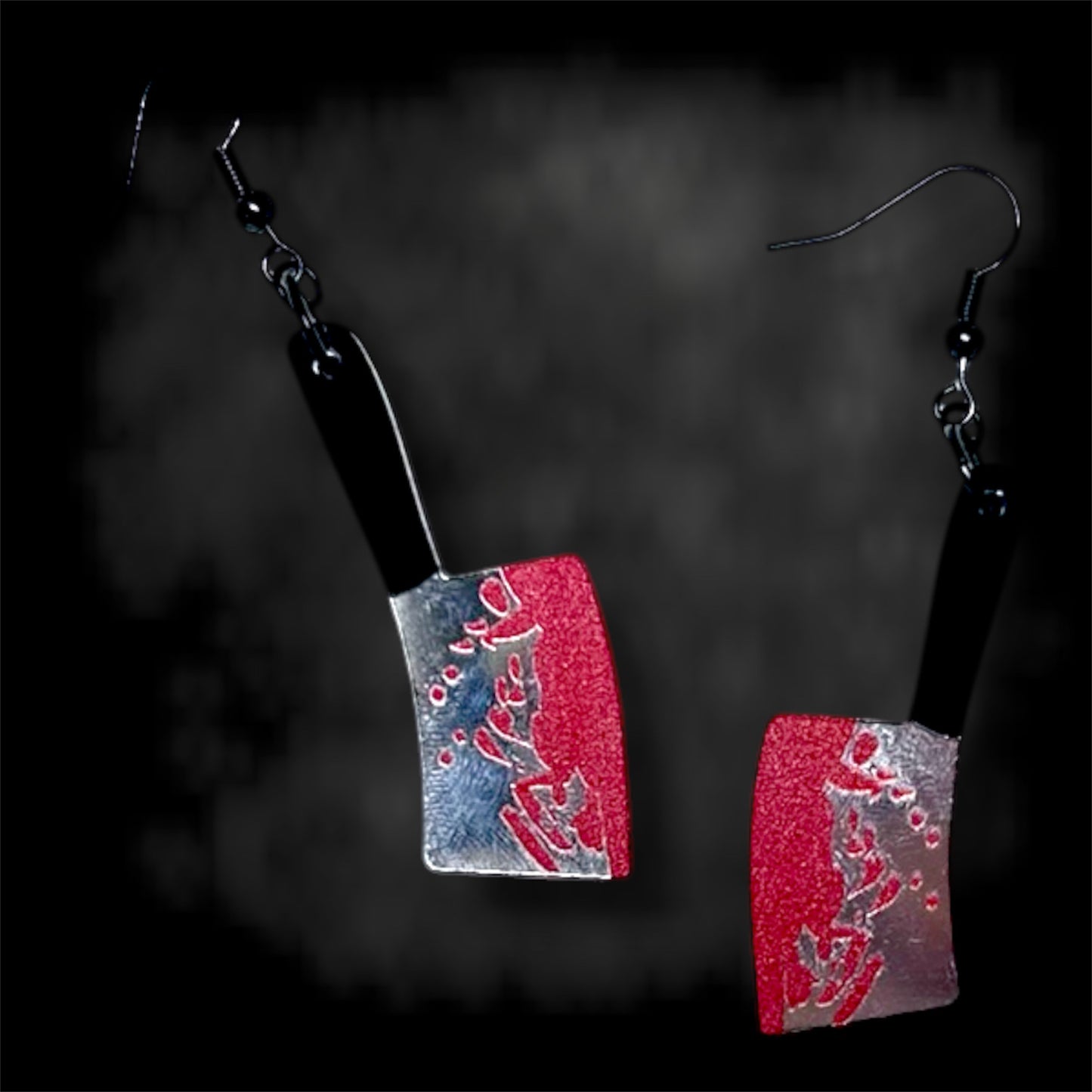 Bloody Cleaver Acrylic Statement Earrings