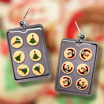 Christmas Cookie Sheet Statement Earrings