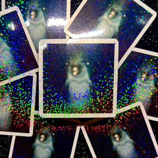 Scary Dolphin Holograhpic Vinyl Sticker