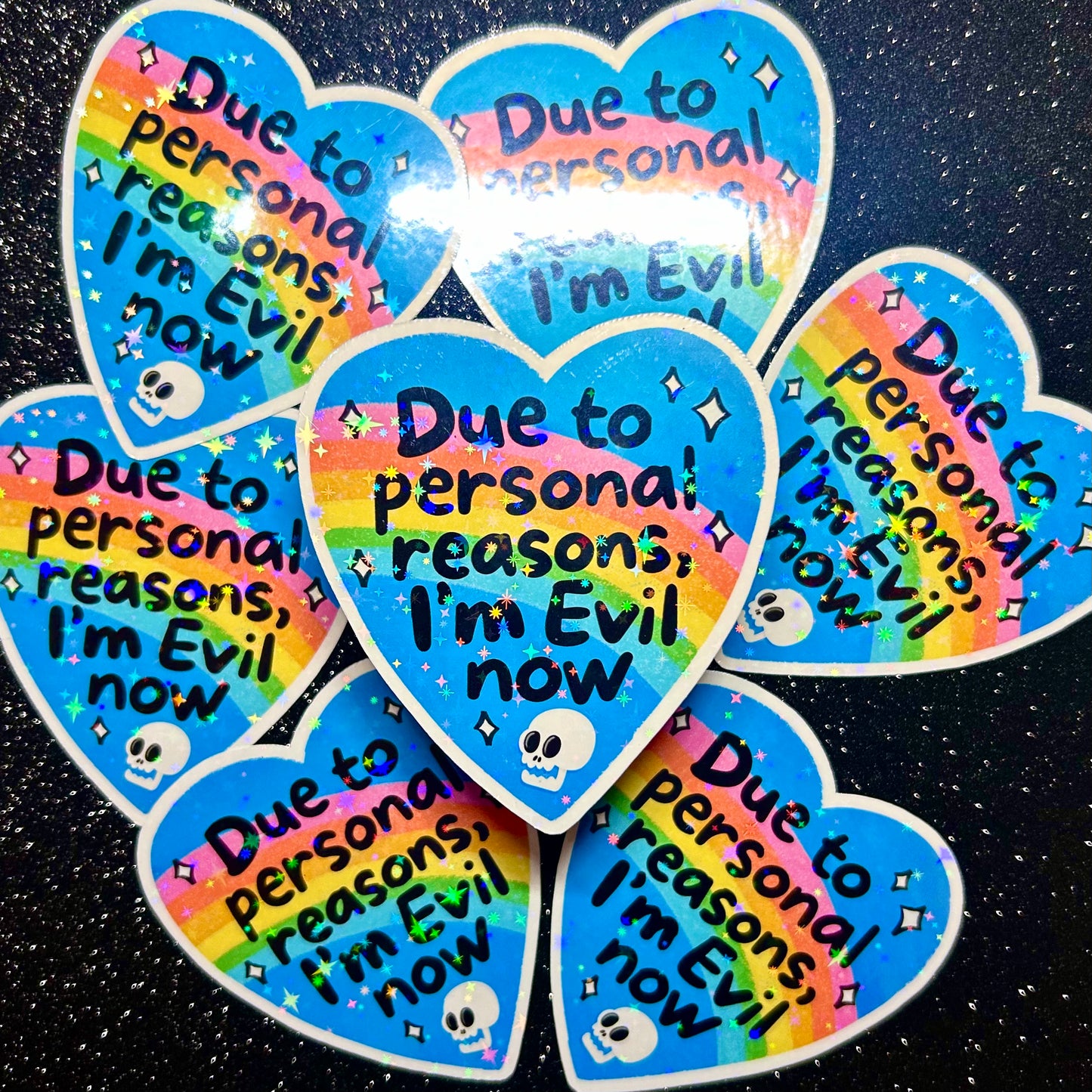 I'm Evil Now Holographic Vinyl Sticker