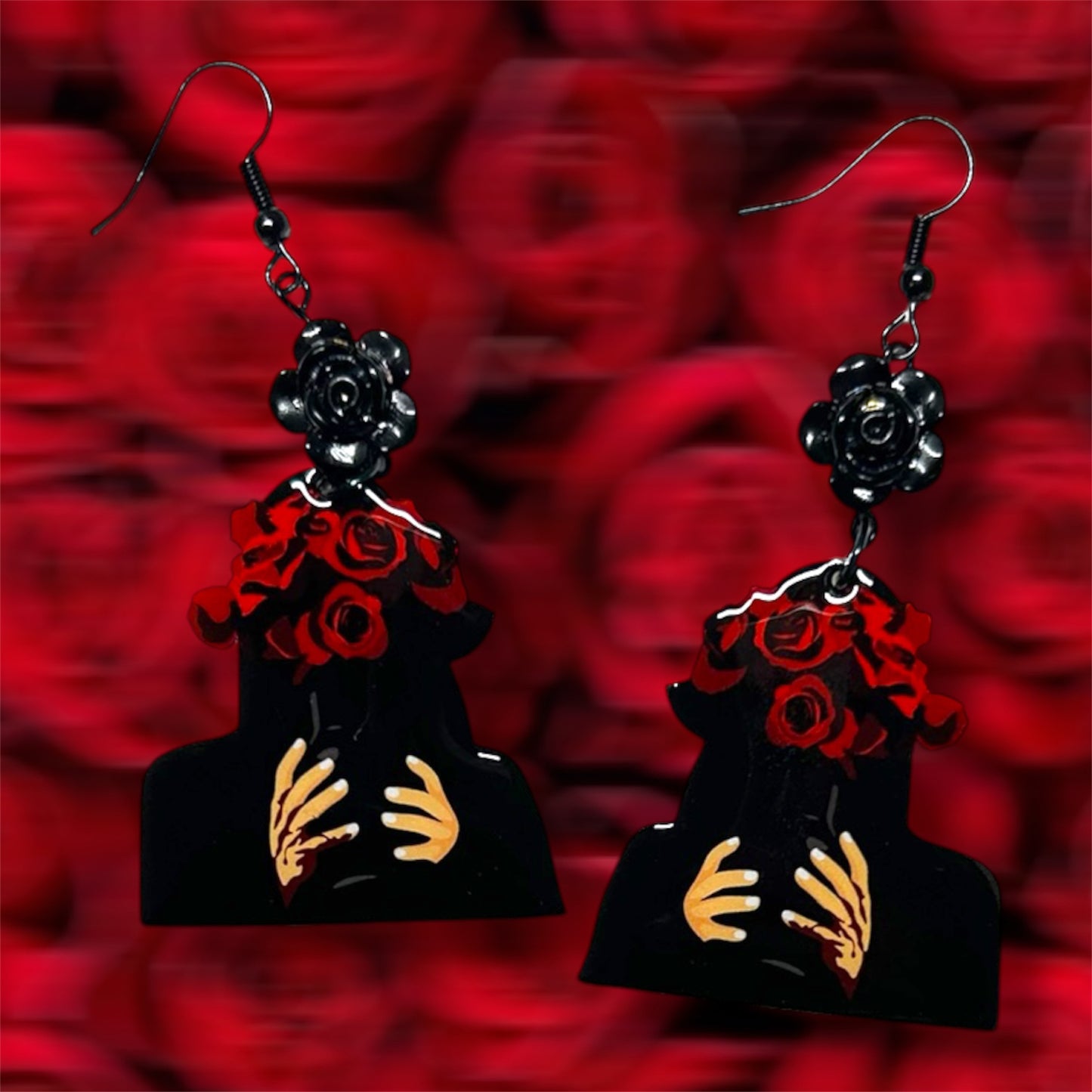 Flower Vase Nikki Horror Statement Earrings