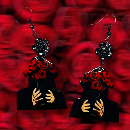 Flower Vase Nikki Horror Statement Earrings