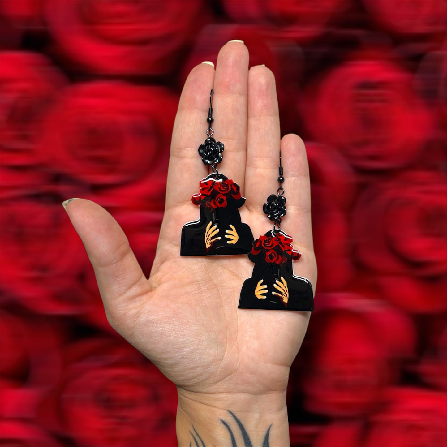 Flower Vase Nikki Horror Statement Earrings