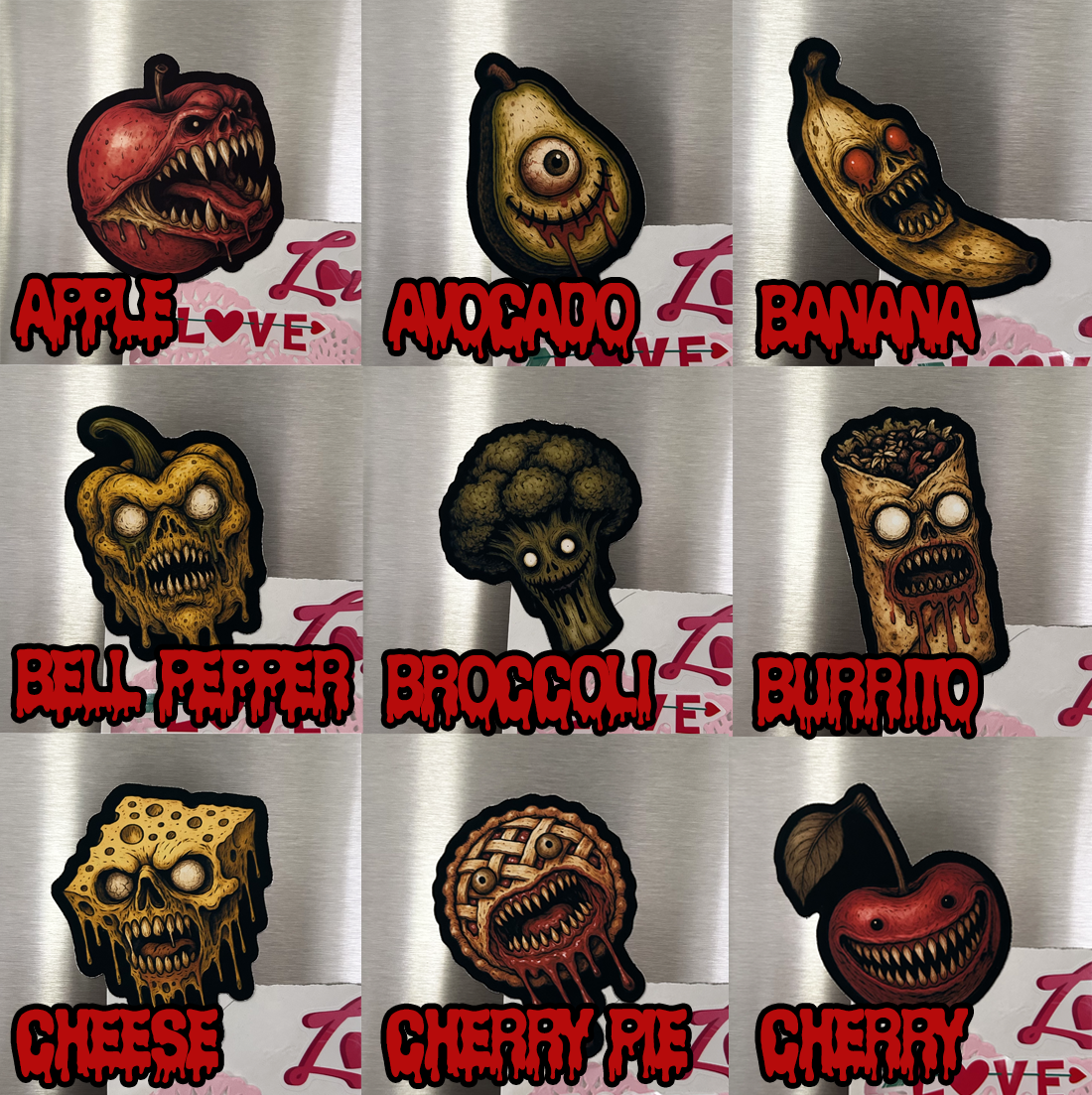 Monster Foods Horror Refrigerator Magnets