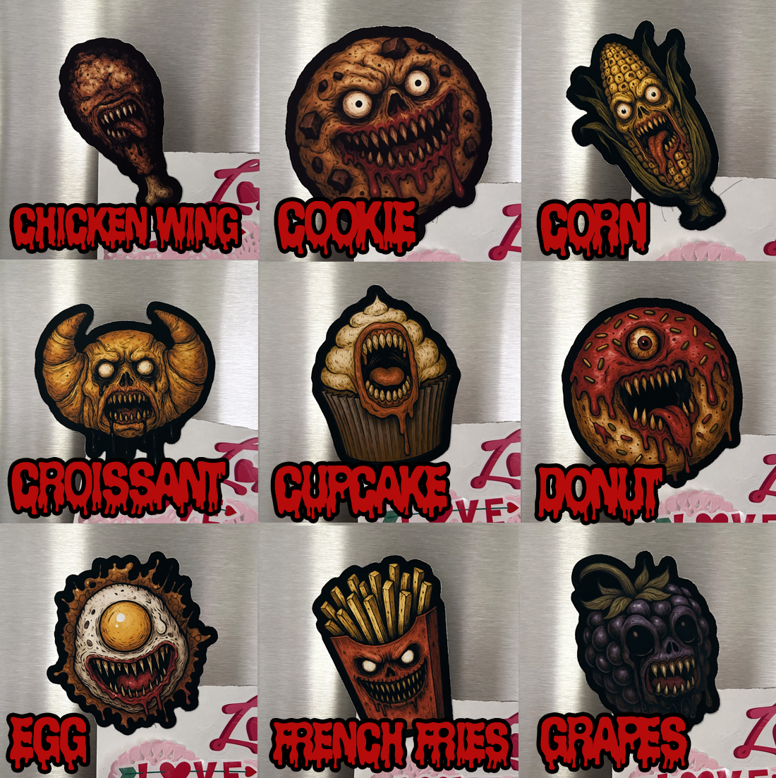 Monster Foods Horror Refrigerator Magnets