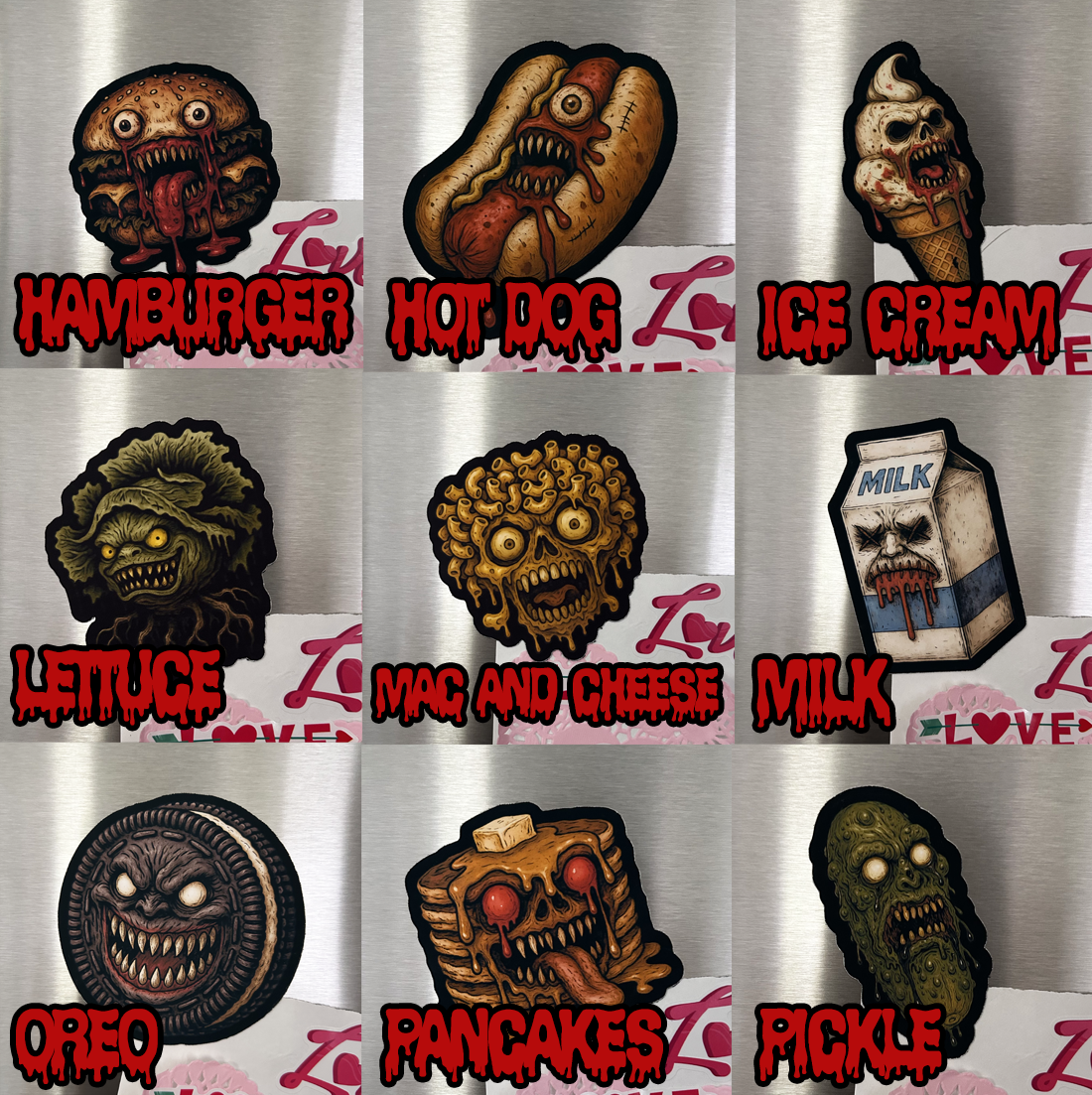 Monster Foods Horror Refrigerator Magnets