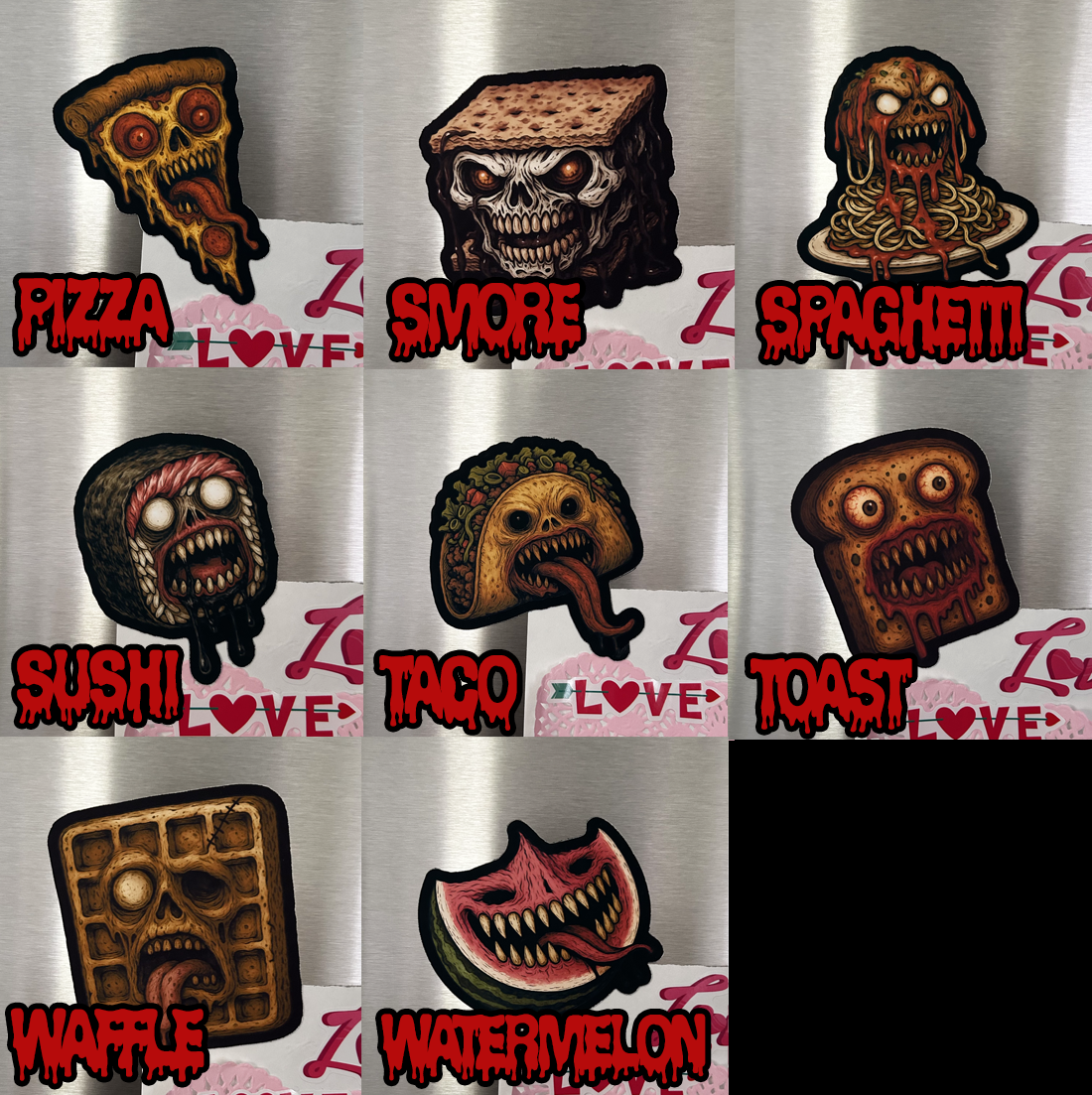 Monster Foods Horror Refrigerator Magnets