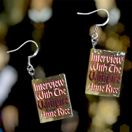 Interview with the Vampire Miniature Book Earrings