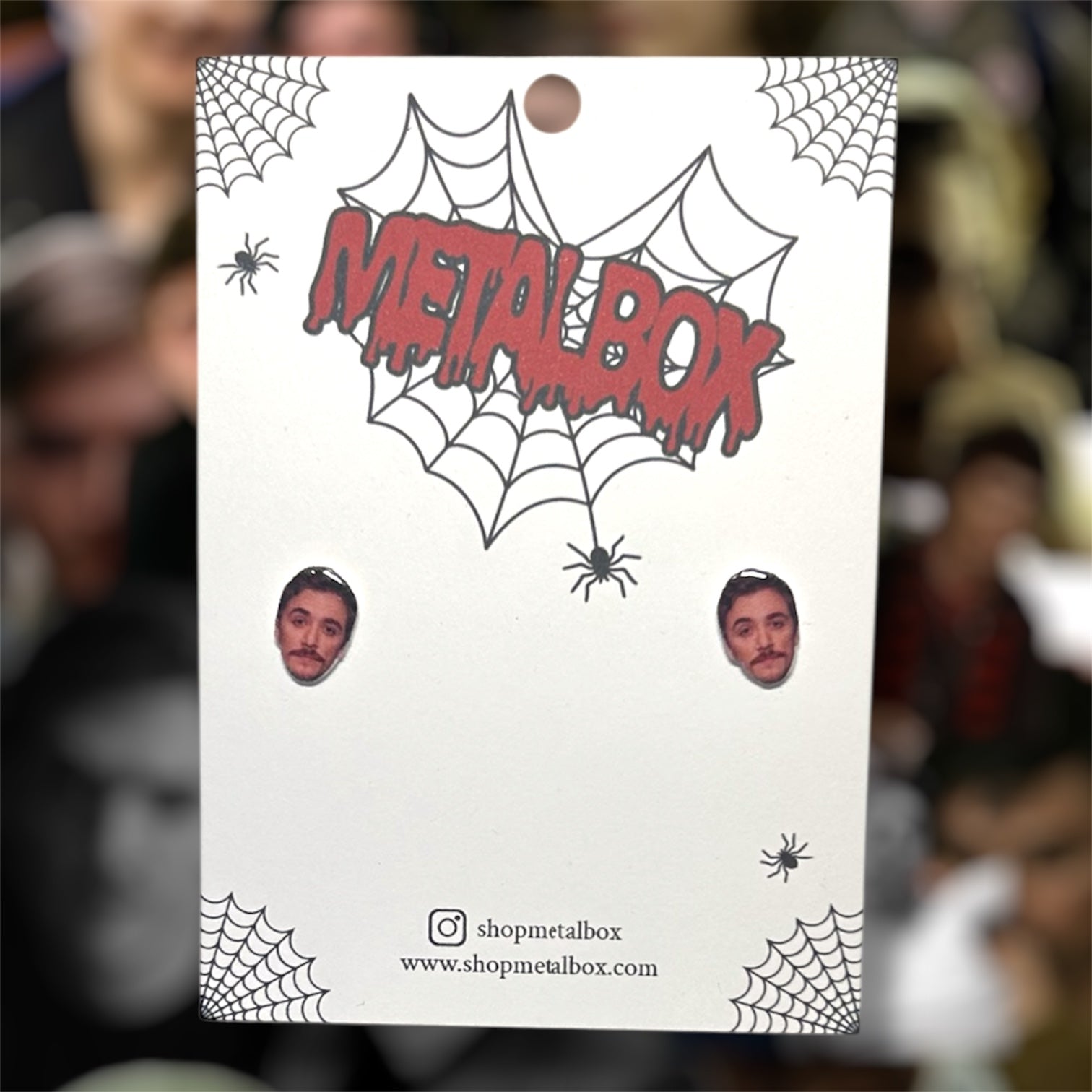 Kyle Gallner face resin stud earrings