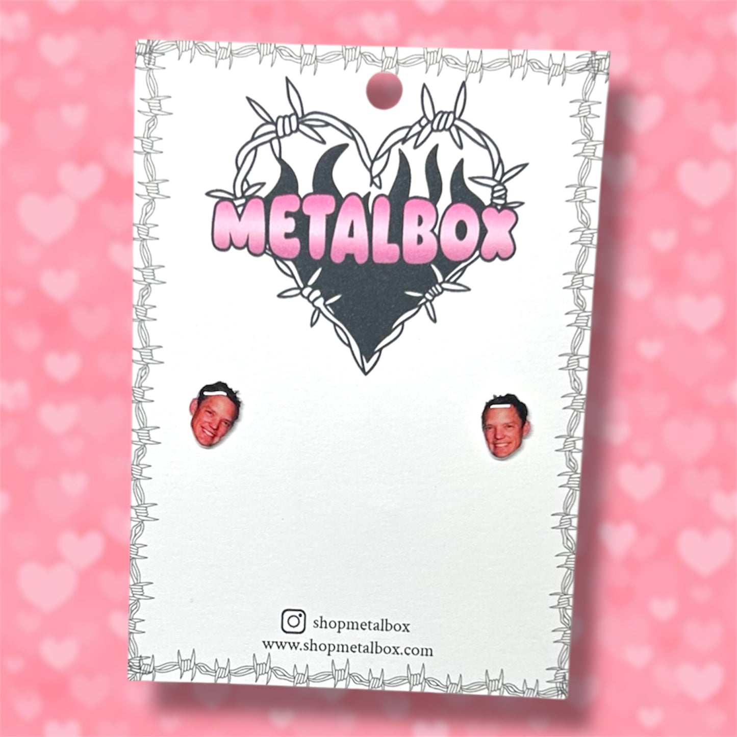 Matthew Lillard resin face stud earrings