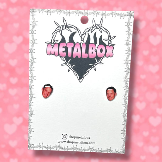 Matthew Lillard resin face stud earrings