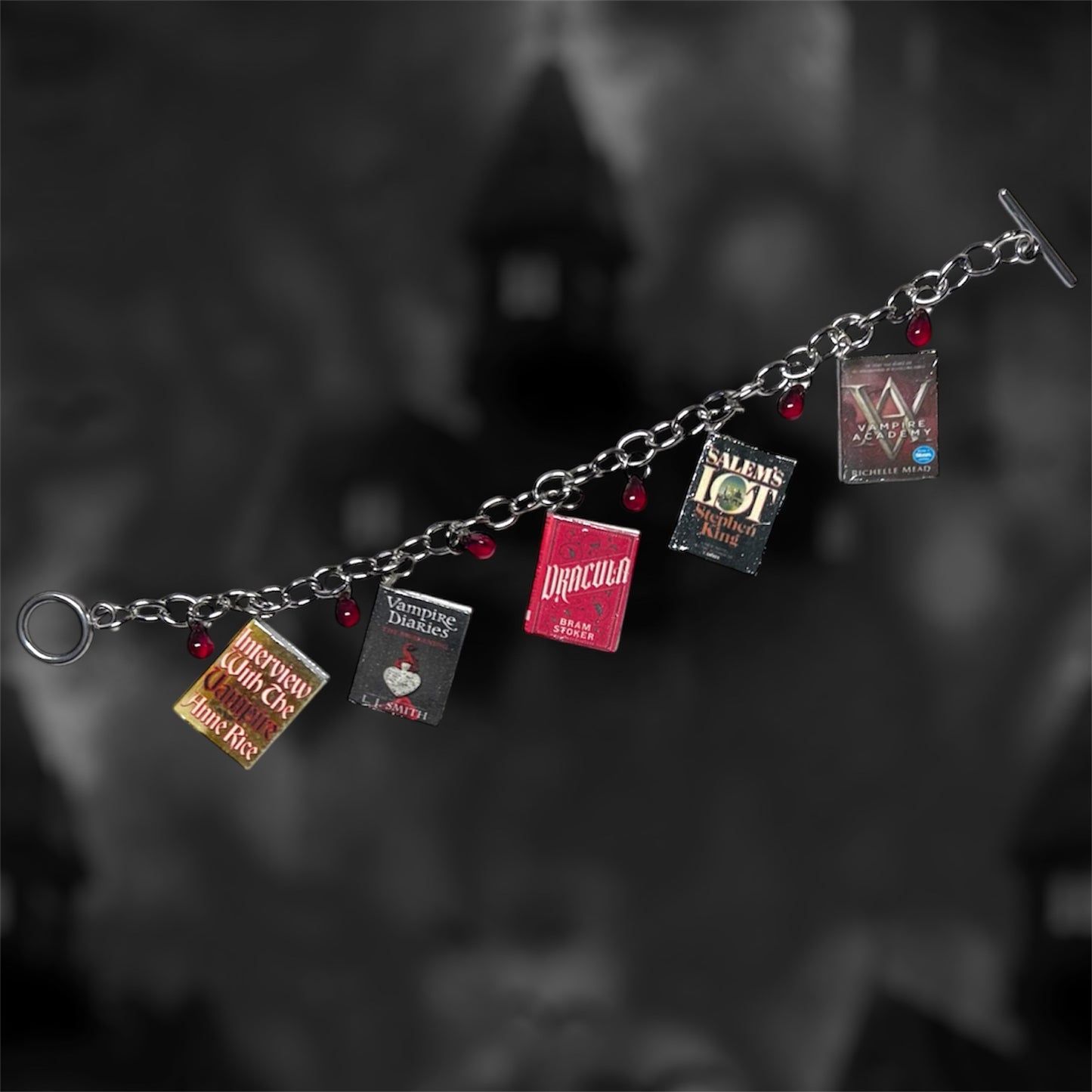 Vampire Books Charm Bracelet