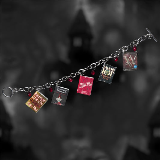 Vampire Books Charm Bracelet