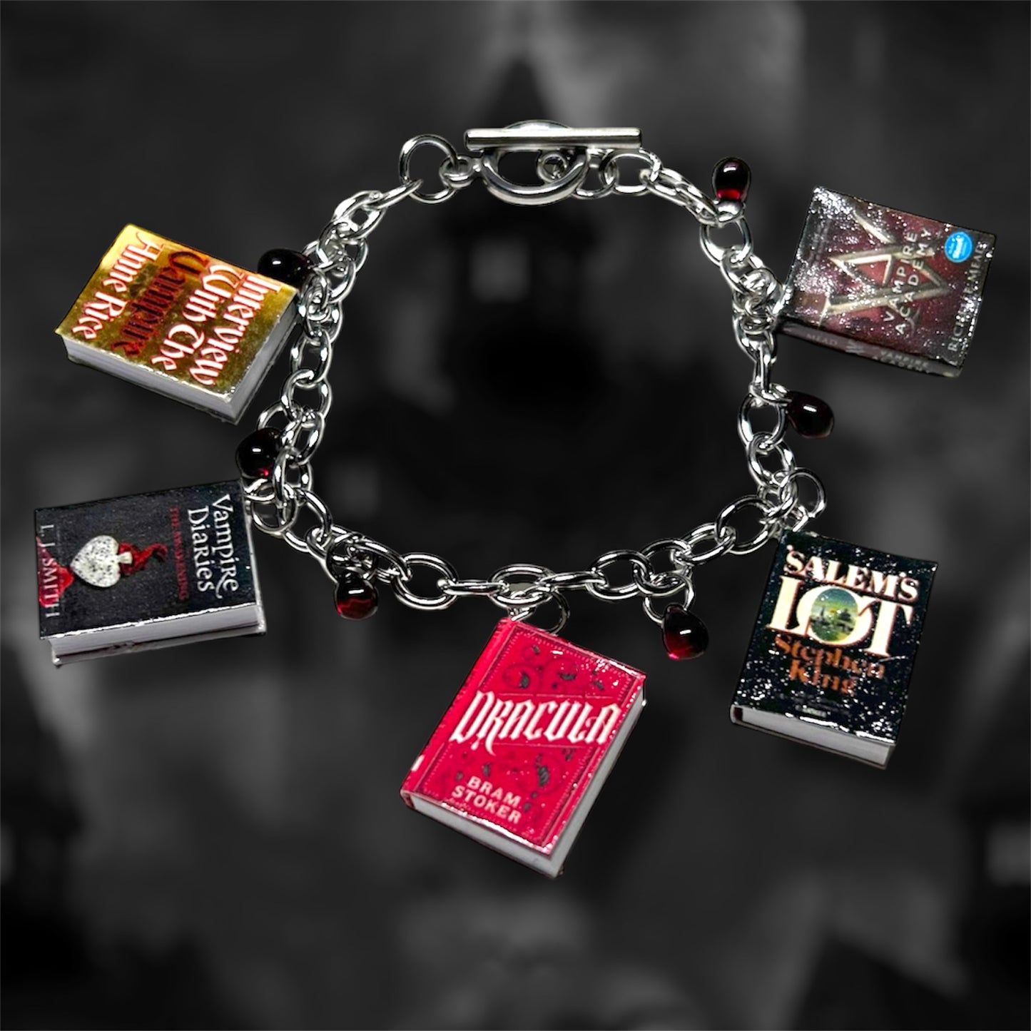 Vampire Books Charm Bracelet