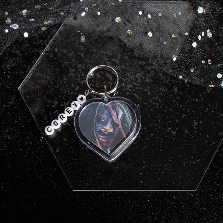 Slipknot Iowa Corey Taylor beaded acrylic keychain