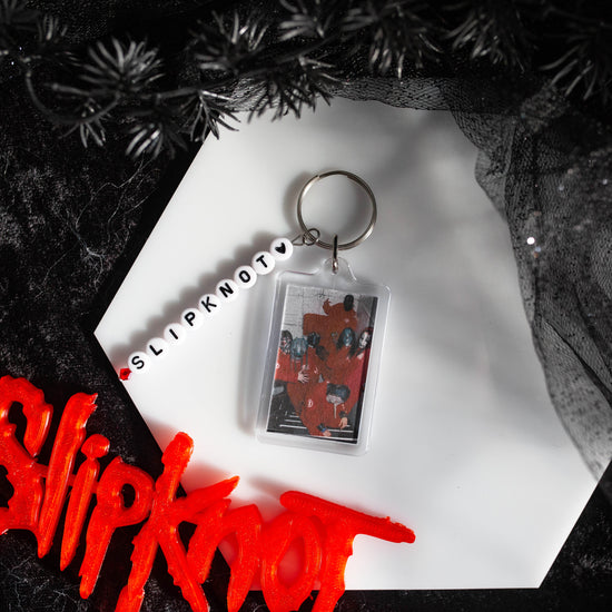 Slipknot self titled beaded acrylic keychain